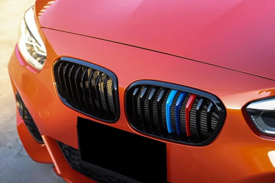 WSTN BMW 1 Series F20/F21 LCI Double-Slat Kidney Grilles Gloss Black 2015–2019 (Pair)