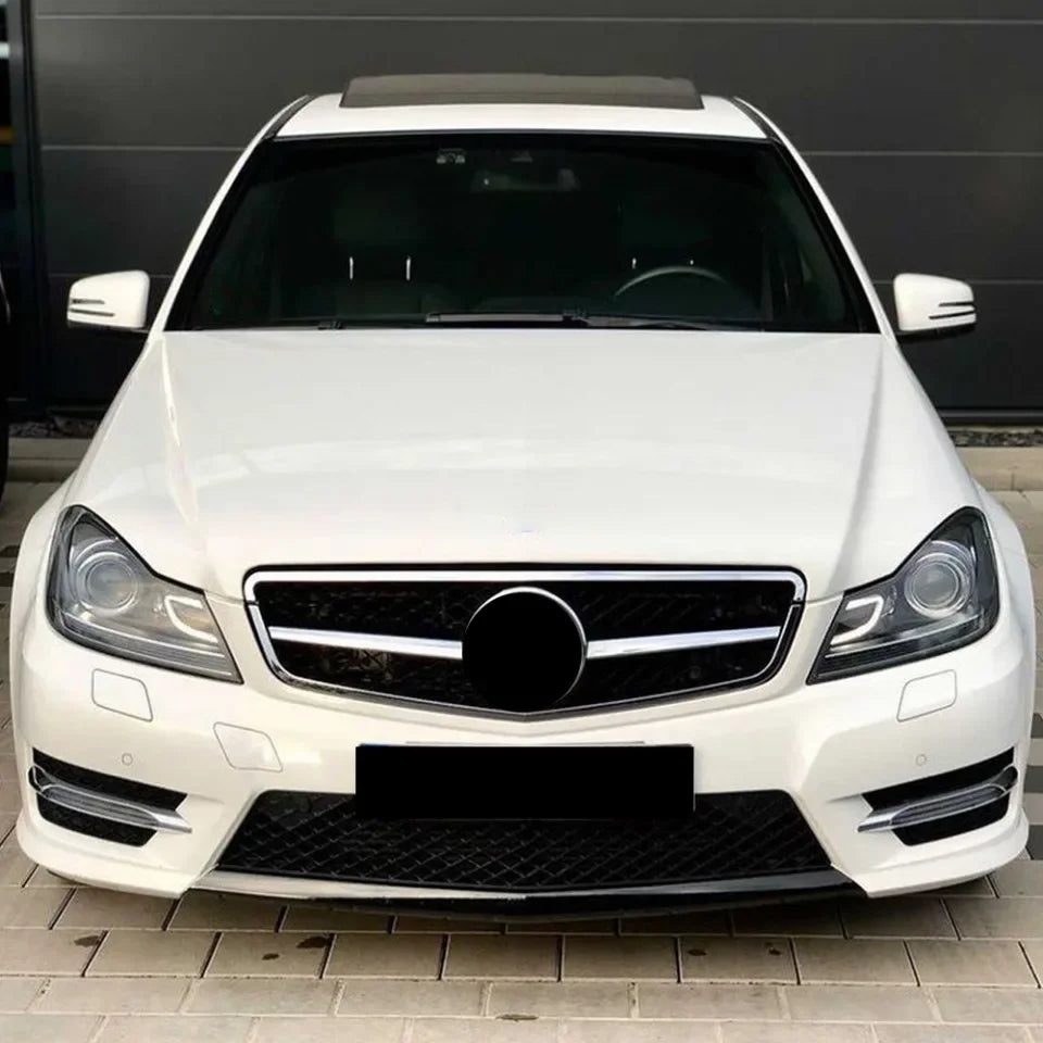 WSTN Mercedes C-Class W204 AMG Style GTR Front Grille Gloss Black 2008–2014 (C180/C200/C230/C250/C280/C300/C350)