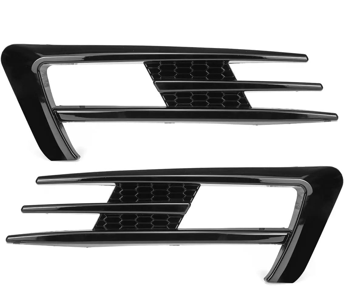 WSTN VW Golf 7 Mk7 GTI Gloss Black Front Fog Light Grilles Pair 2014–2017