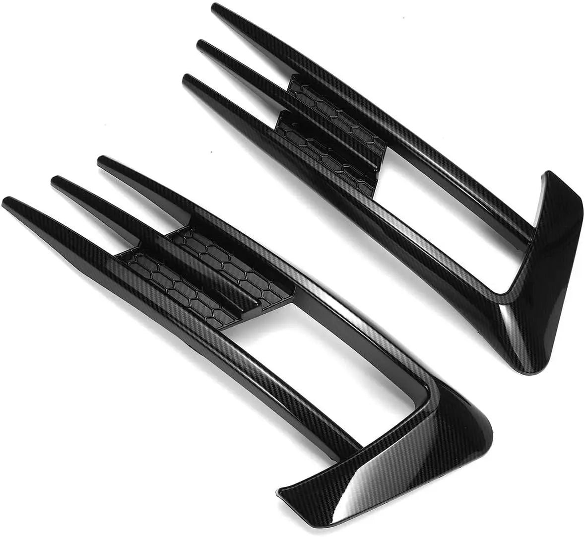 WSTN VW Golf 7 Mk7 GTI Gloss Black Front Fog Light Grilles Pair 2014–2017