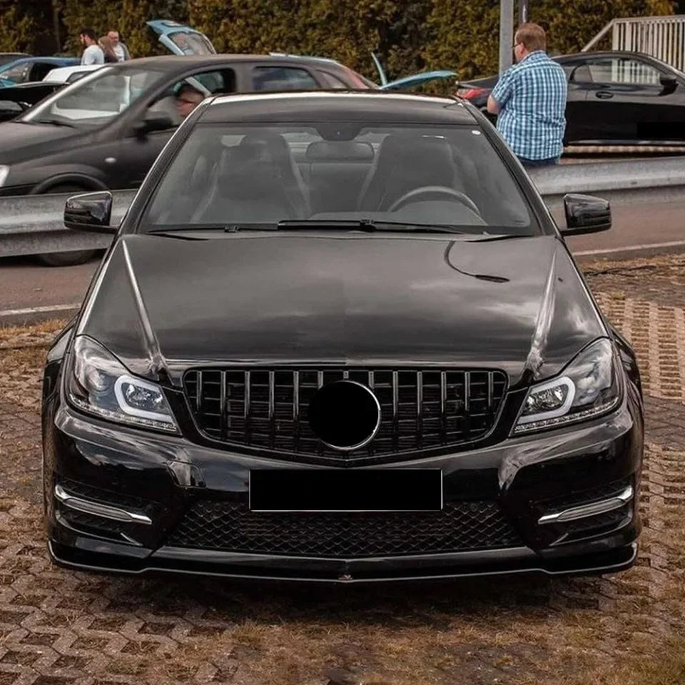 WSTN Mercedes C-Class W204 AMG Style GTR Front Grille Gloss Black 2008–2014 (C180/C200/C230/C250/C280/C300/C350)