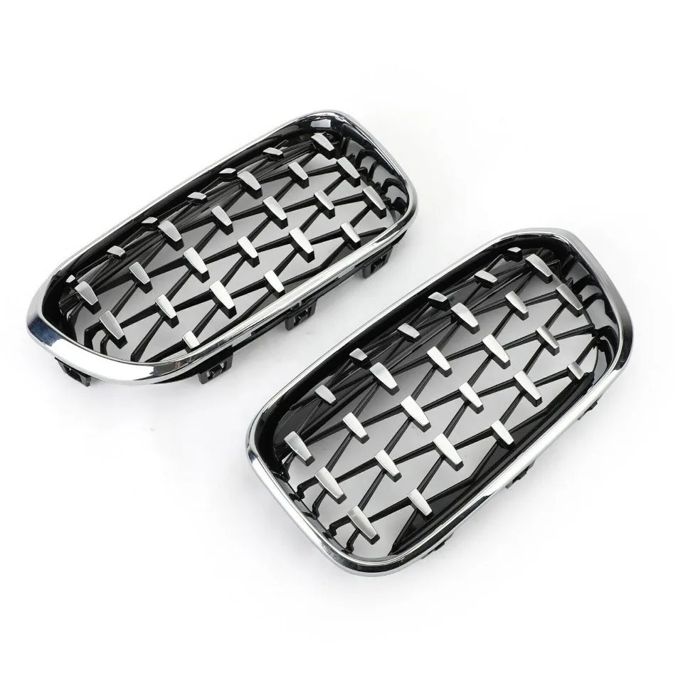 WSTN BMW 1 Series F20/F21 LCI Double-Slat Kidney Grilles Gloss Black 2015–2019 (Pair)