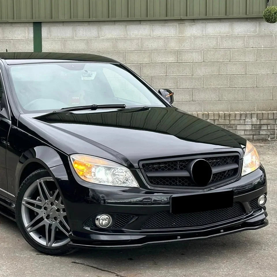 WSTN Mercedes C-Class W204 AMG Style GTR Front Grille Gloss Black 2008–2014 (C180/C200/C230/C250/C280/C300/C350)