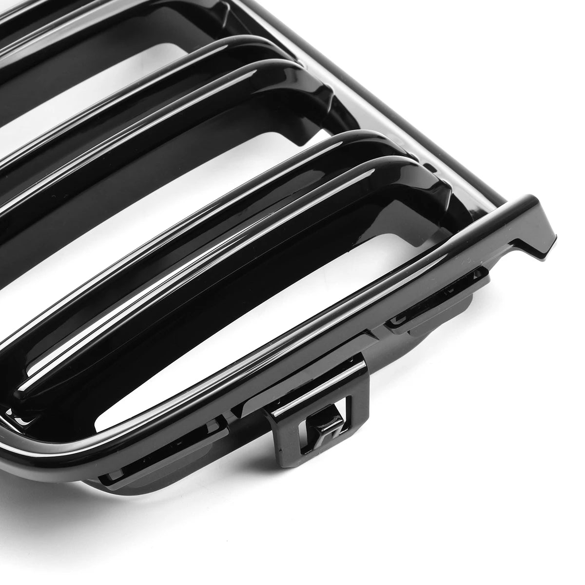 WSTN BMW 3 Series E90/E91 Pre-Facelift Gloss Black Double-Slat Kidney Grilles 2005–2008 (Pair)