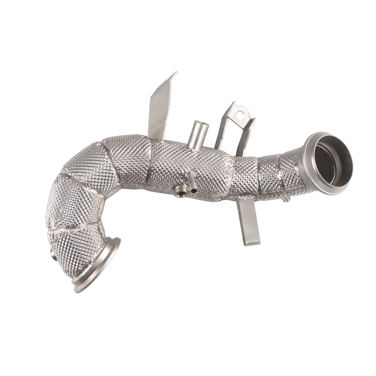 WSTN Performance Mercedes A45 CLA45 GLA45 M139 catless downpipe, flange detail