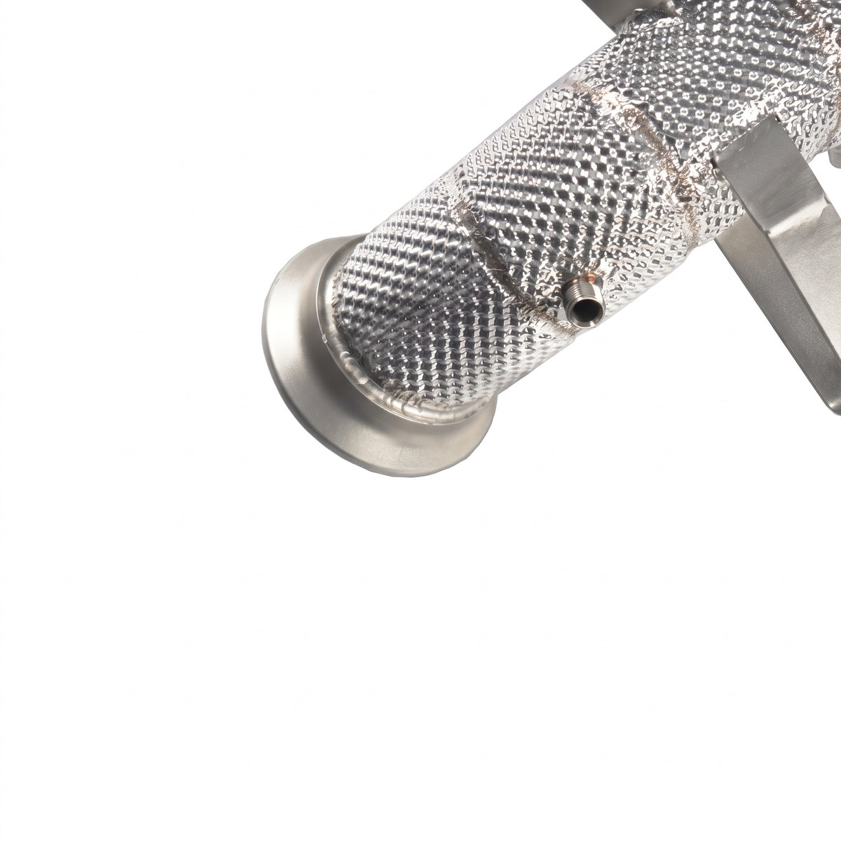 WSTN Performance Mercedes A45 CLA45 GLA45 M139 catless downpipe, full length view