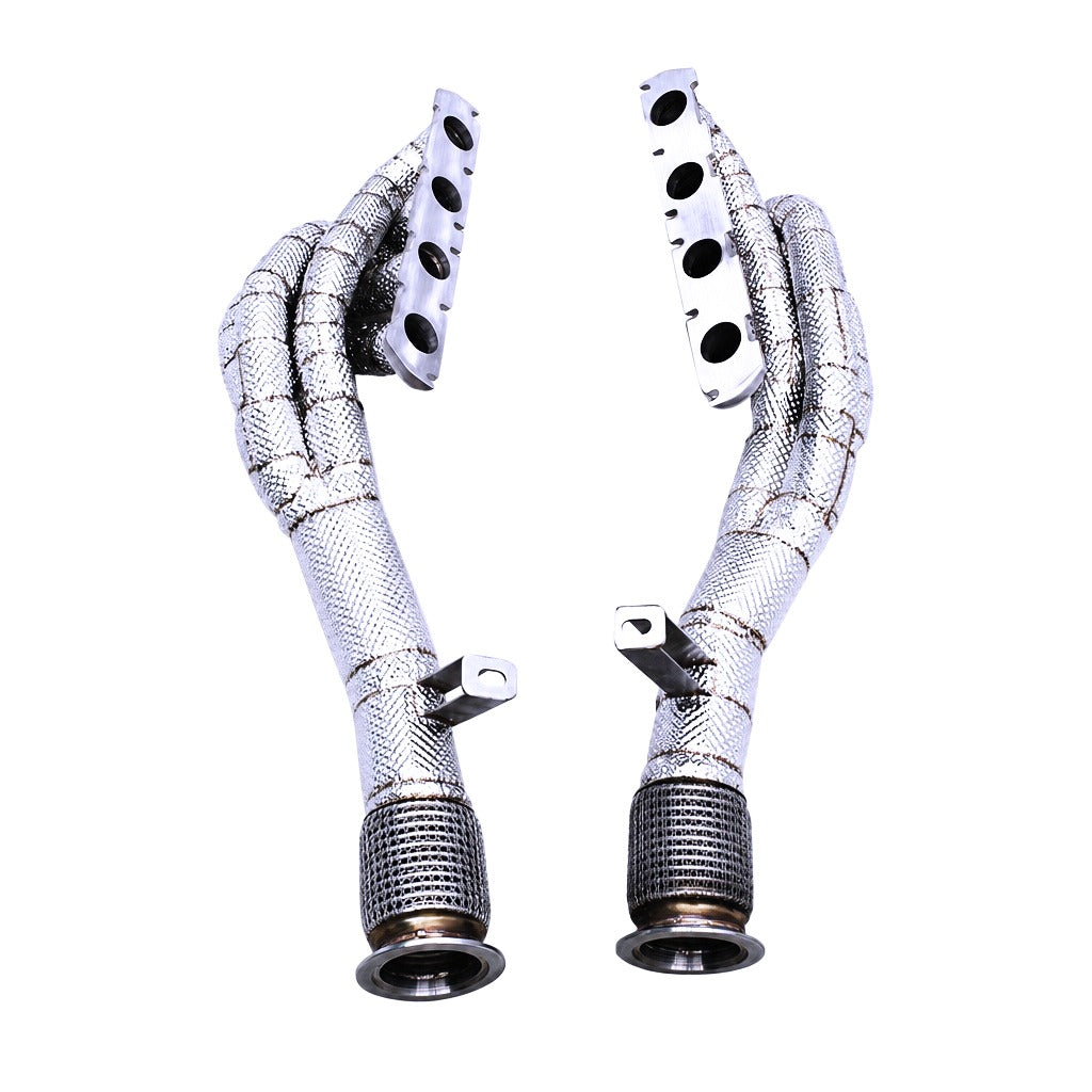 WSTN Performance Audi R8 42 BYH exhaust headers, flange and runner detail
