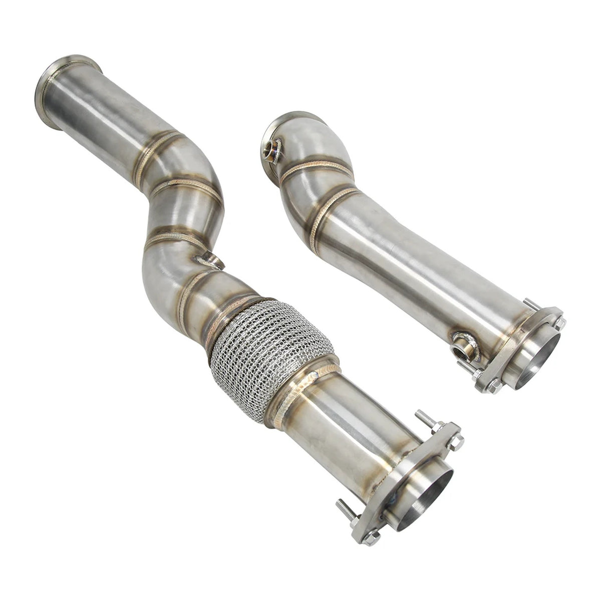 BMW M2/M3/M4 S58 catless downpipes, No Heat Shielding option
