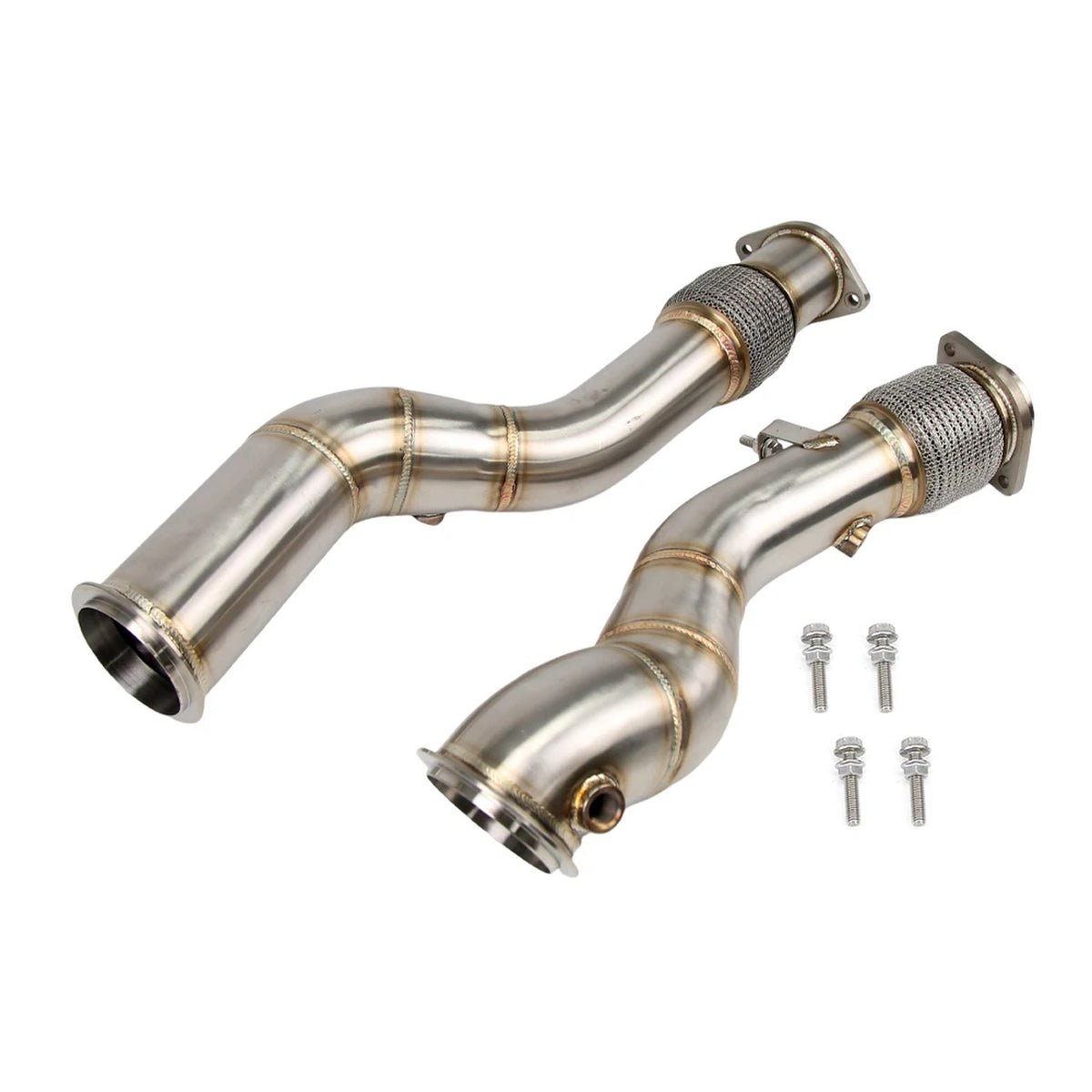 BMW X3M/X4M S58 catless downpipes, No Heat Shielding option