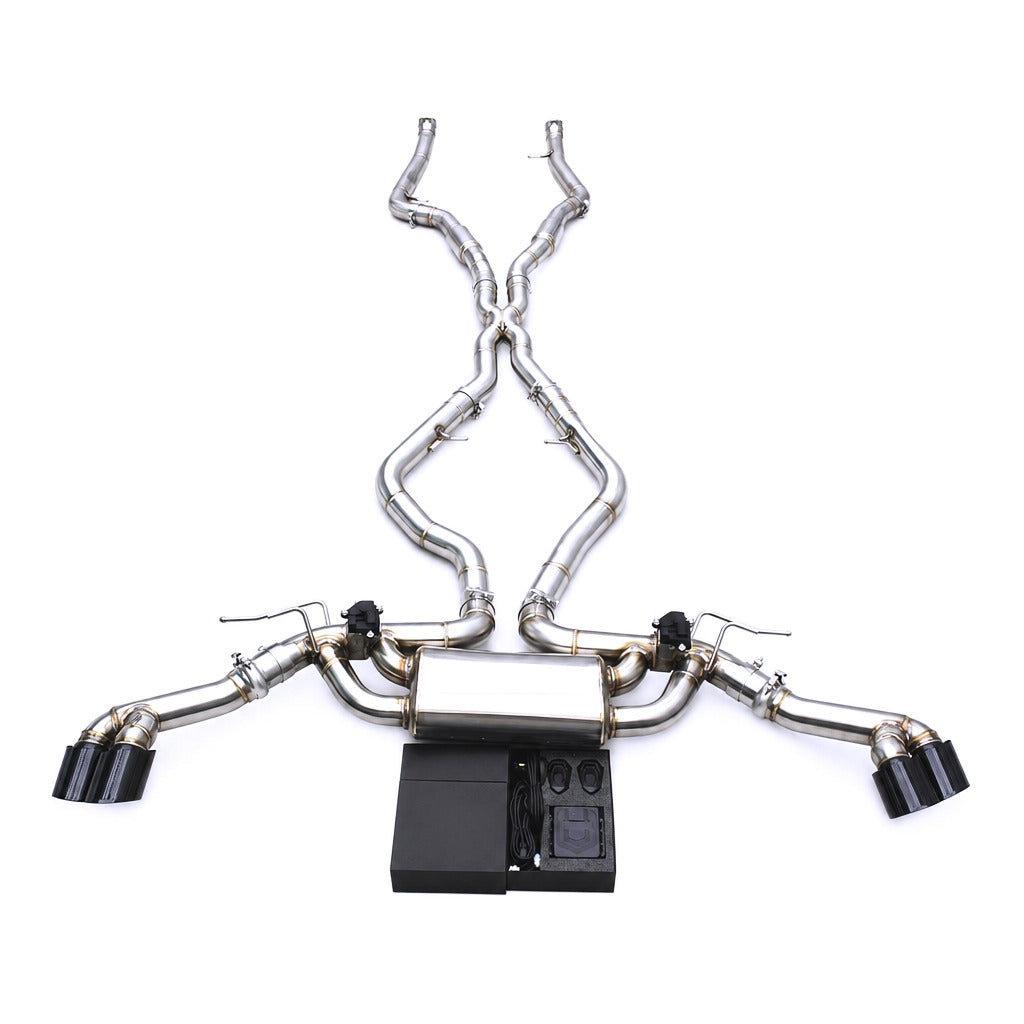 WSTN Performance BMW X5 F15 N63 4.4TT Valved Stainless Catback Exhaust — full system overview