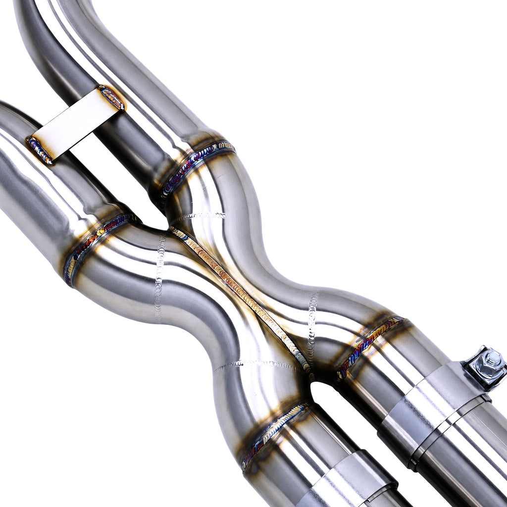 WSTN Performance Mercedes C63 AMG M156 W204 Catback Exhaust — mandrel bend detail and T304 pipe construction
