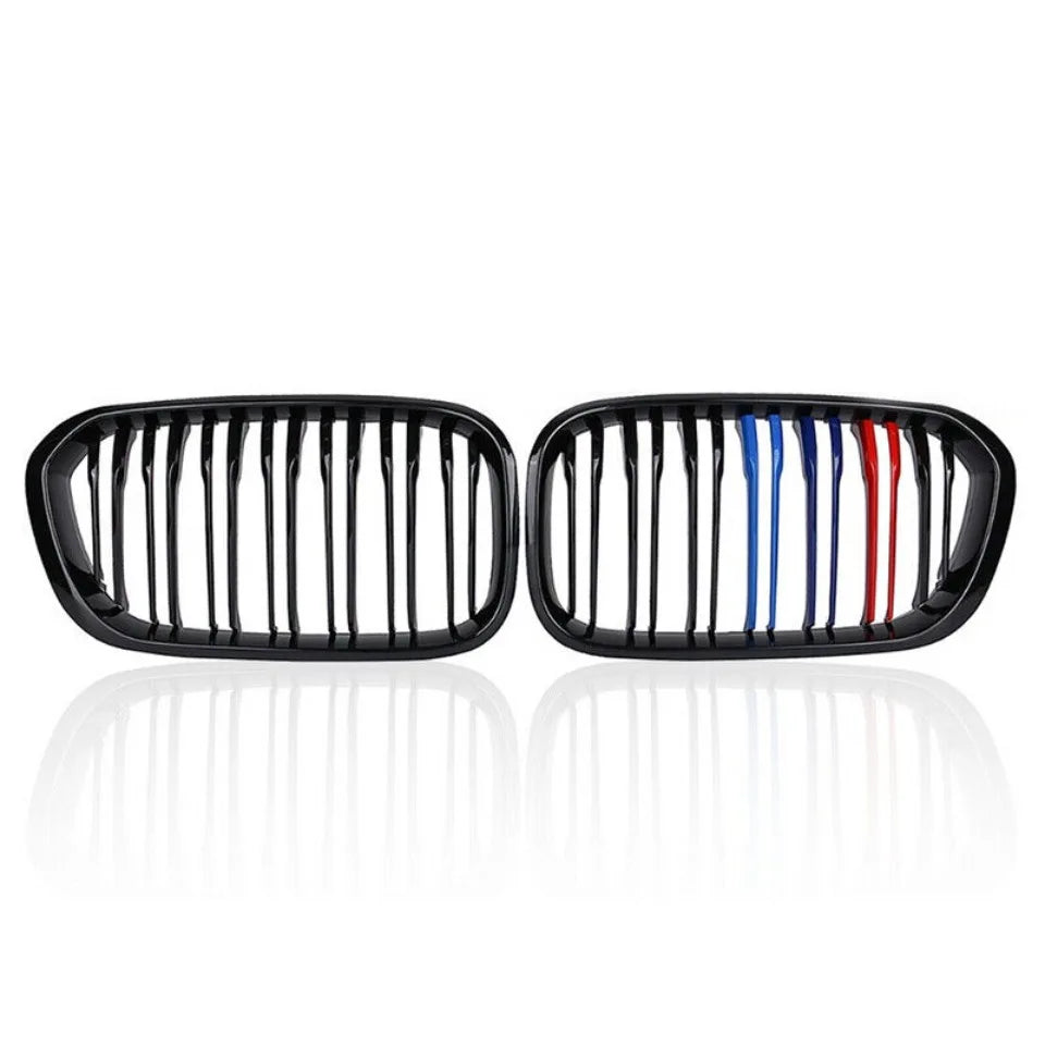 WSTN BMW 1 Series F20/F21 LCI Double-Slat Kidney Grilles Gloss Black 2015–2019 (Pair)