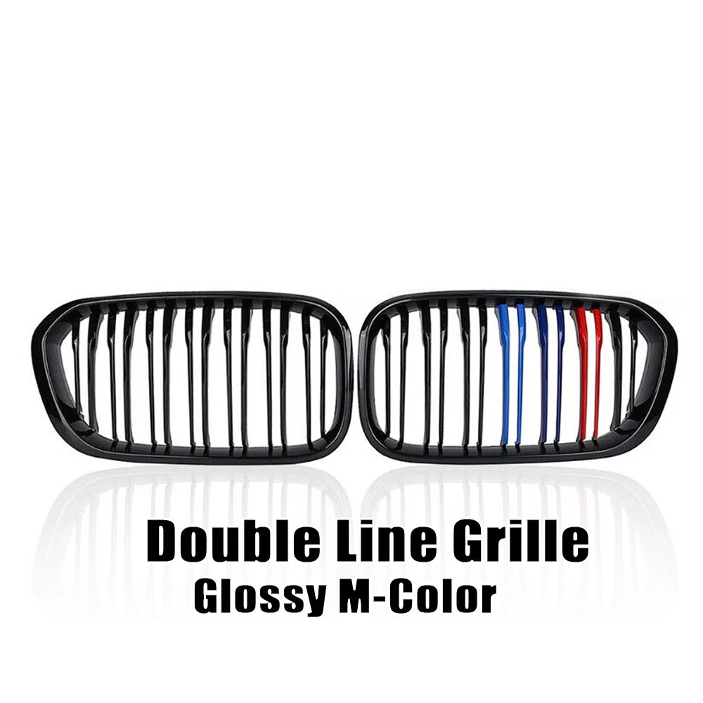 WSTN BMW 1 Series F20/F21 LCI Double-Slat Kidney Grilles Gloss Black 2015–2019 (Pair)