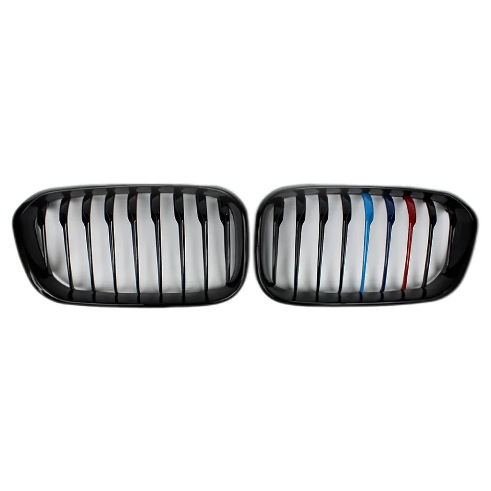 WSTN BMW 1 Series F20/F21 LCI Double-Slat Kidney Grilles Gloss Black 2015–2019 (Pair)