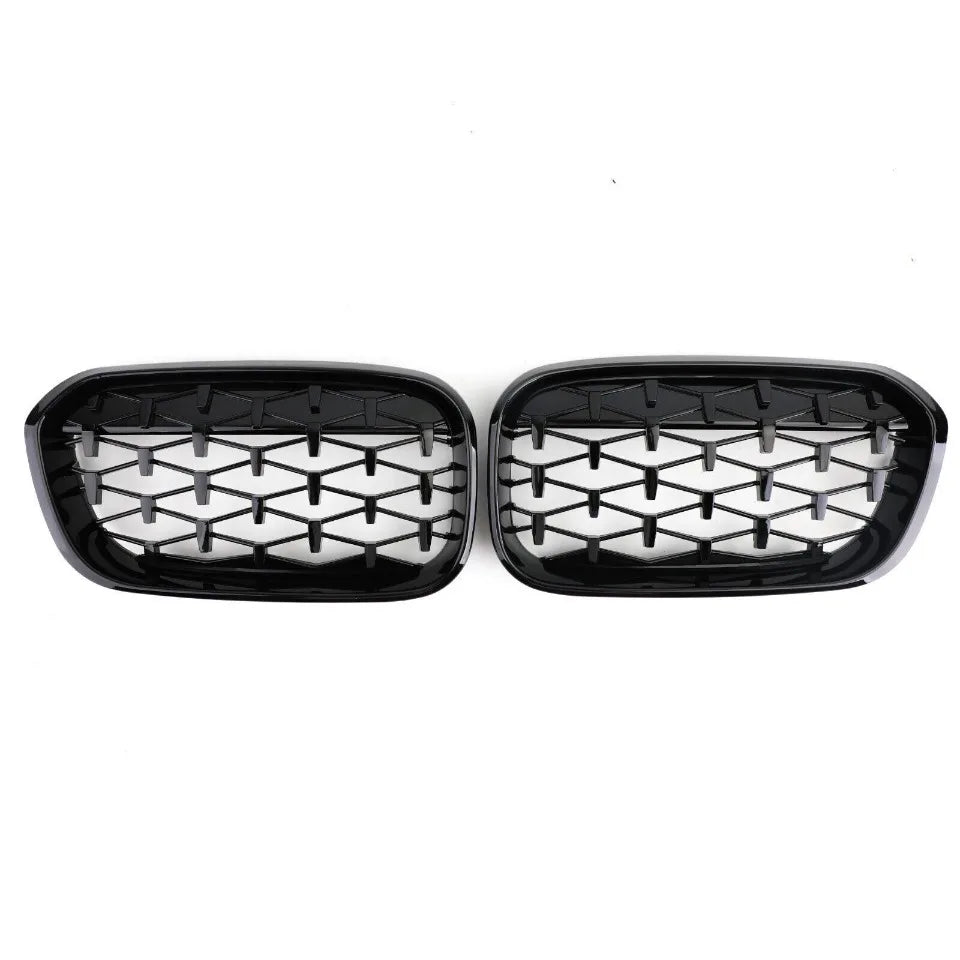 WSTN BMW 1 Series F20/F21 LCI Double-Slat Kidney Grilles Gloss Black 2015–2019 (Pair)