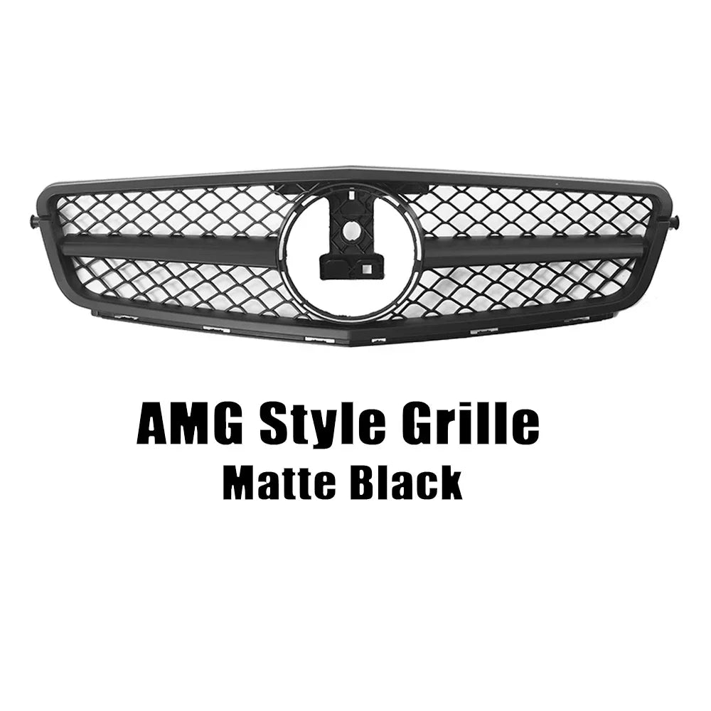 WSTN Mercedes C-Class W204 AMG Style GTR Front Grille Gloss Black 2008–2014 (C180/C200/C230/C250/C280/C300/C350)