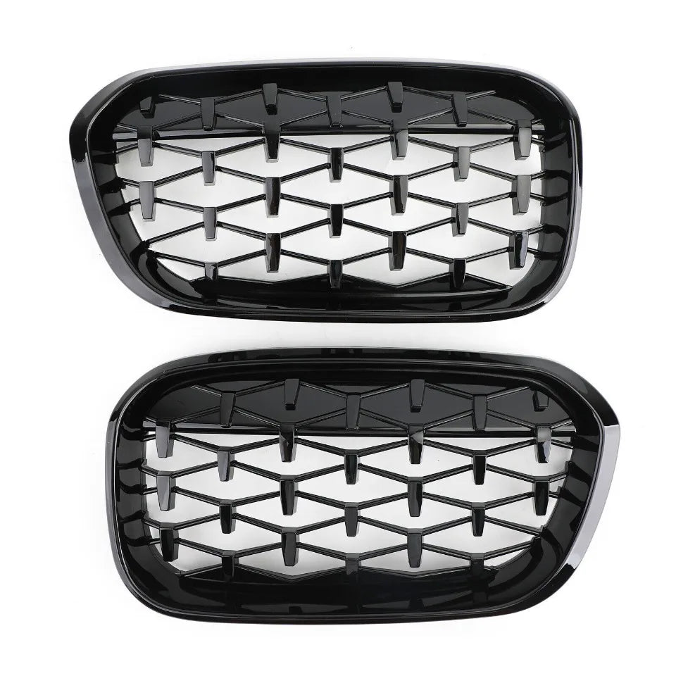 WSTN BMW 1 Series F20/F21 LCI Double-Slat Kidney Grilles Gloss Black 2015–2019 (Pair)