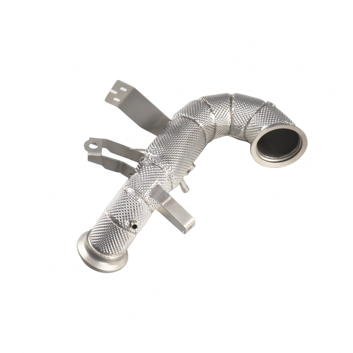 WSTN Performance Mercedes A45 CLA45 GLA45 M139 catless downpipe, detail view