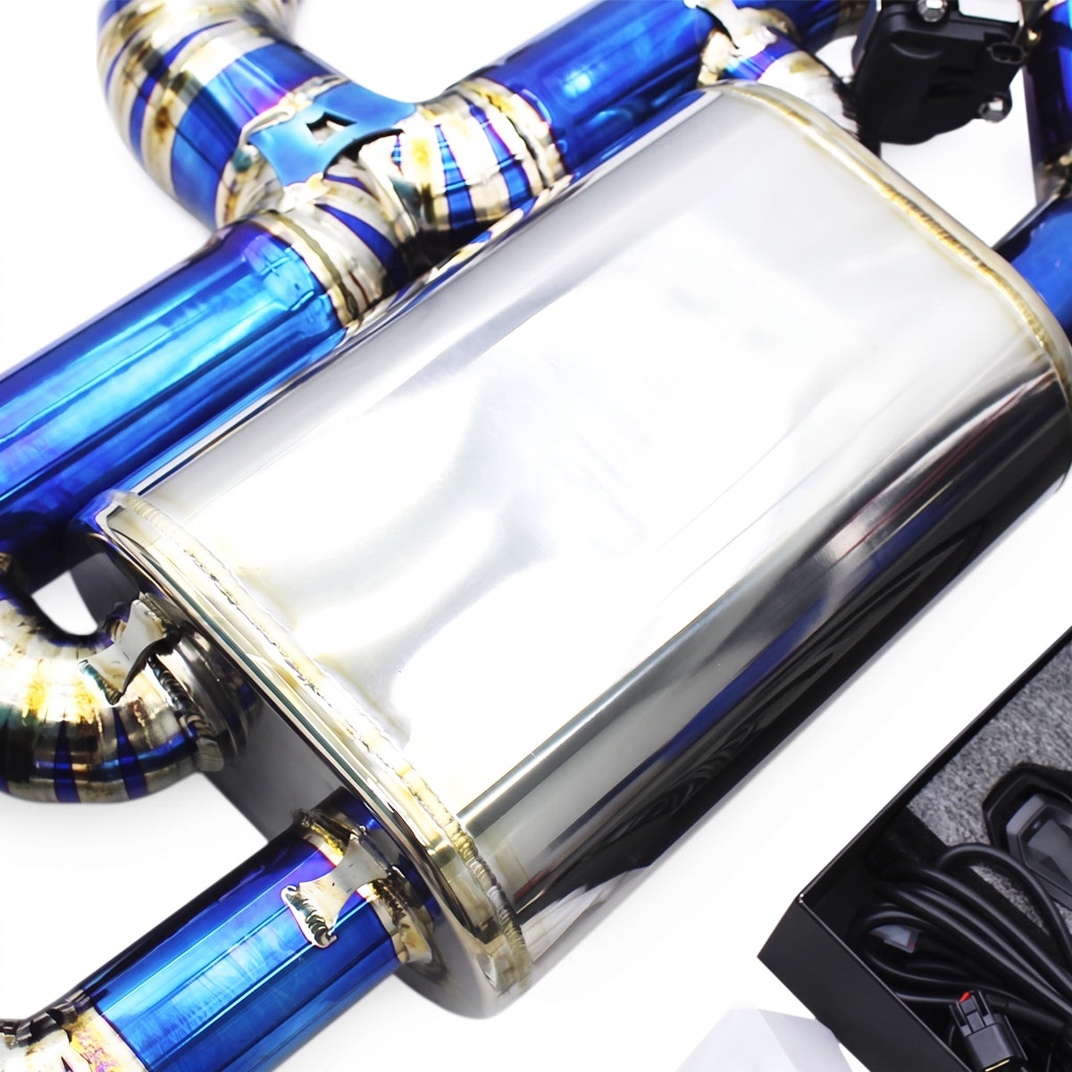 WSTN Performance Audi RS3 8V DAZA/DNWA titanium valved catback exhaust, centre muffler with valve and controller