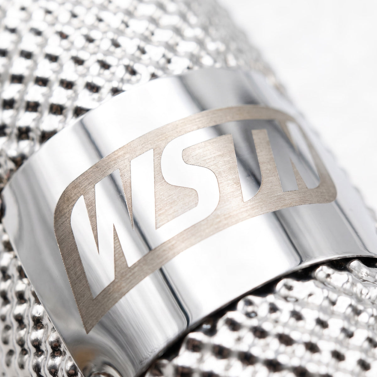 WSTN Performance engraving on stainless exhaust component