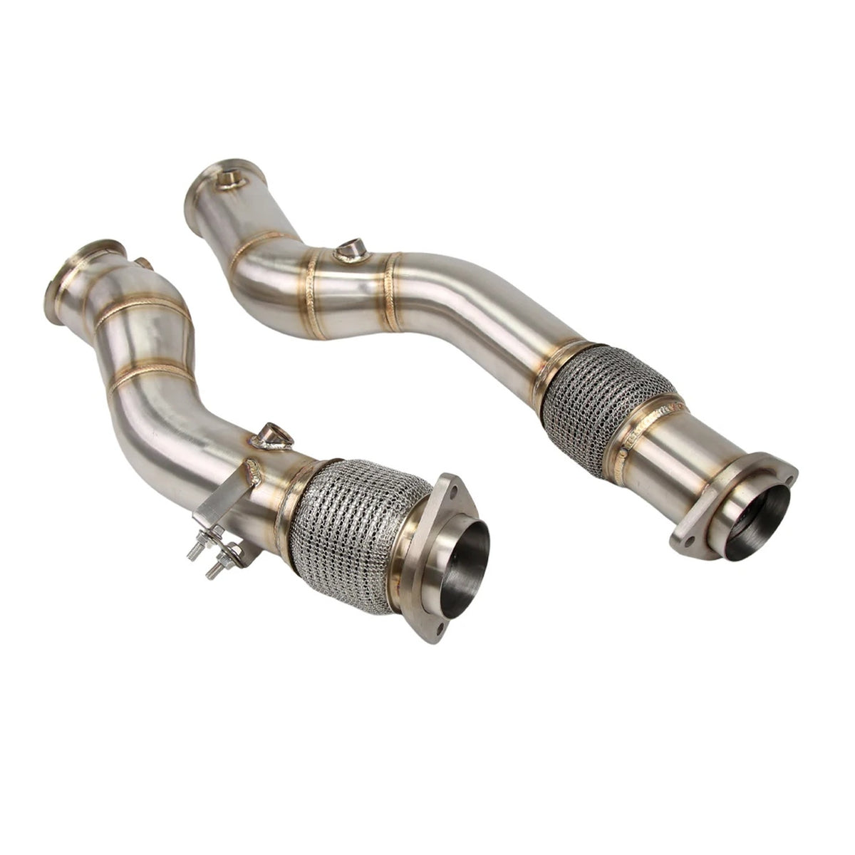 BMW X3M/X4M S58 catless downpipes, No Heat Shielding option