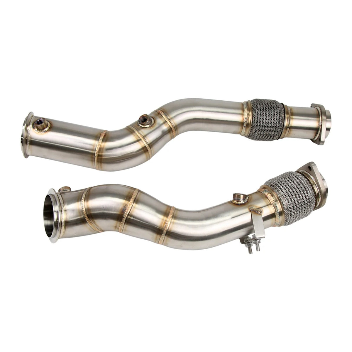 BMW X3M/X4M S58 catless downpipes, No Heat Shielding option