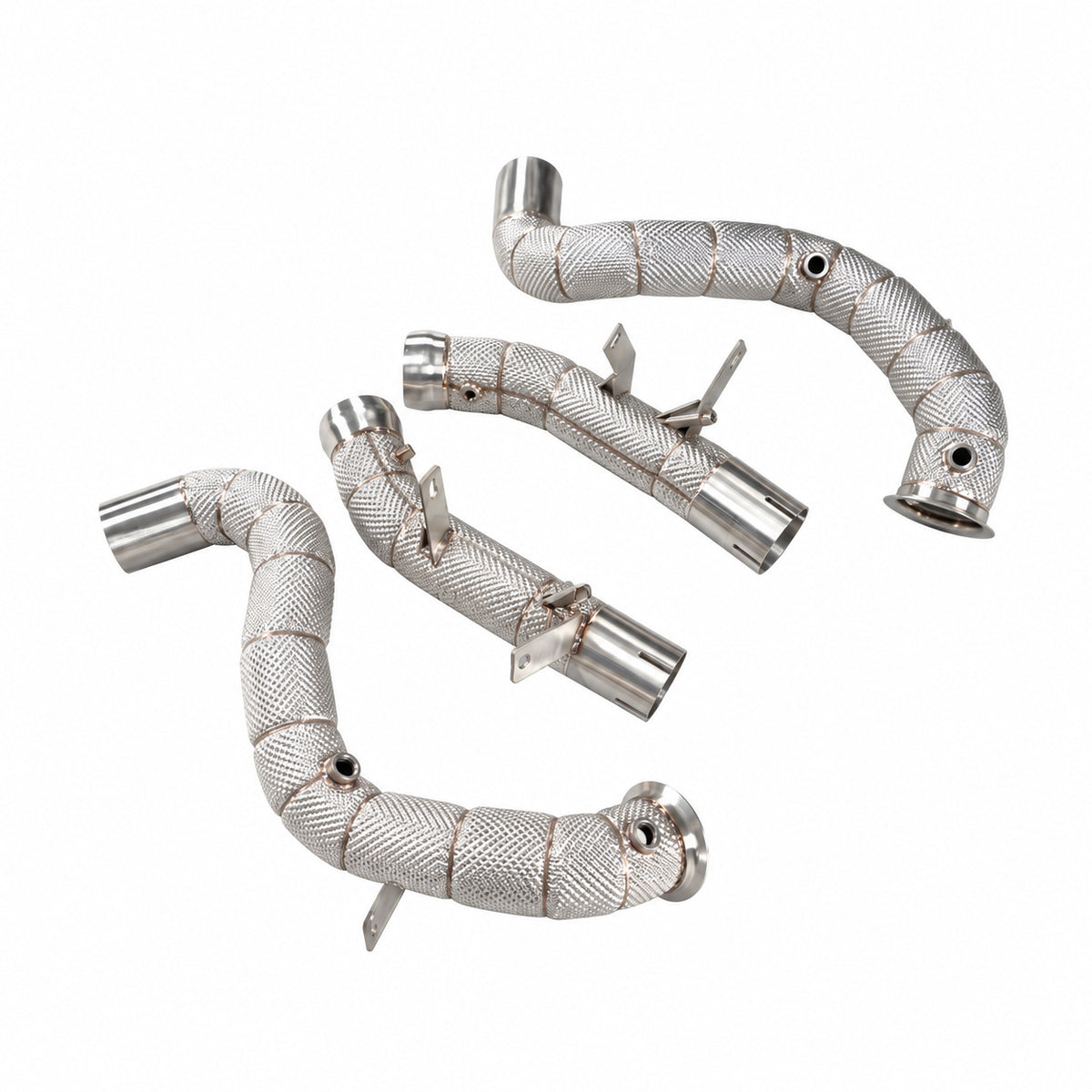 Mercedes-AMG C63 and C63 S M177 performance downpipe set, alternate detail view