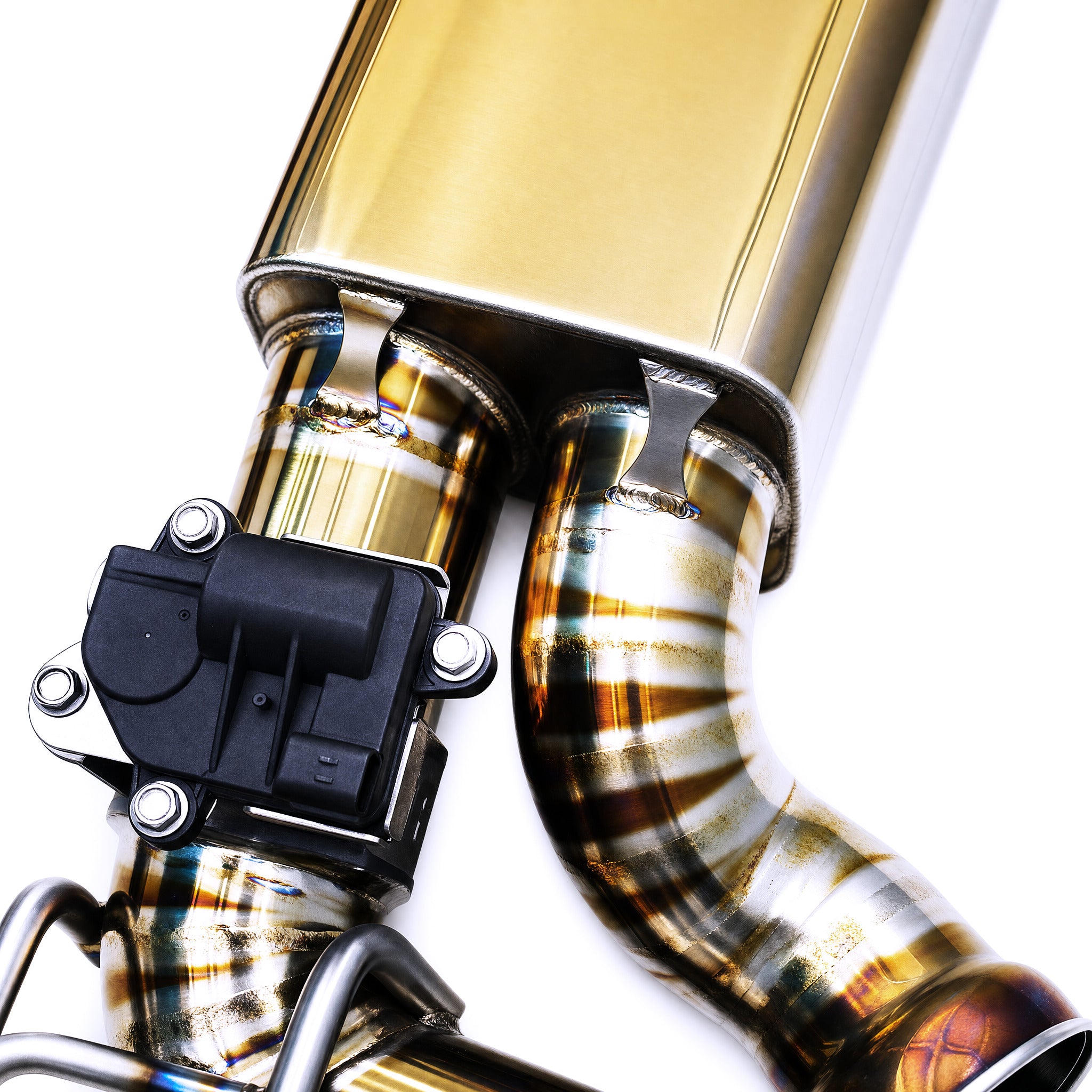WSTN Performance Mercedes-AMG G63 M177 4.0TT Titanium Catback W464 — triple tip rear outlet, mirror polished titanium