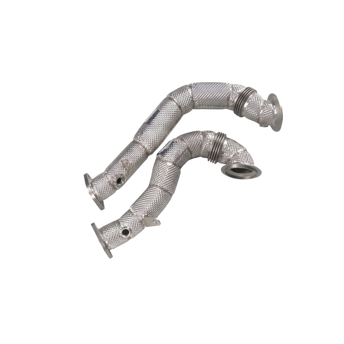 WSTN Performance BMW N54 catless downpipes, alternate view