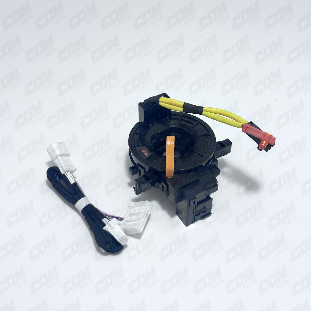 Mechanical component with wiring on a textured white background