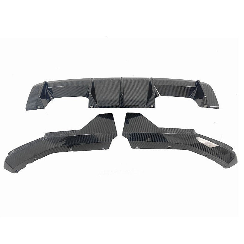 G8 Diffuser WSTN BMW M3/M4 'V' Style 3 Piece Rear Diffuser In Dry Carbon Fibre (G8